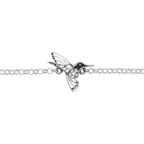 Pulsera colibrí en plata .925