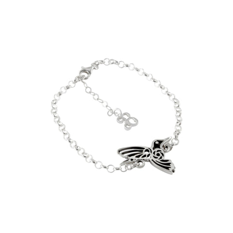 Pulsera colibrí en plata .925
