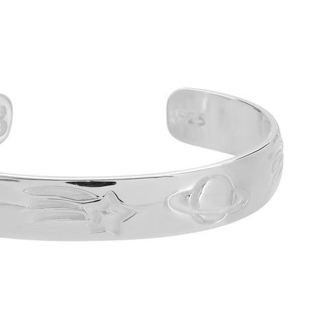 Brazalete de estrellas y planetas en plata de ley