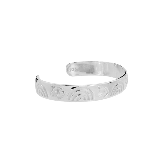 Brazalete de arcoiris y unicornios en plata de ley
