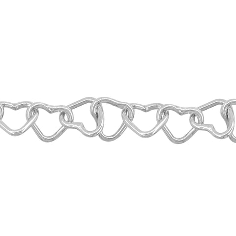 Pulsera corazones enlazados en plata de ley