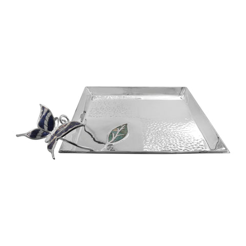 Juego de cremera y azucarera mariposa en baño de plata