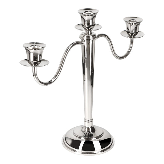 Candelabro 3 luces con baño de niquel
