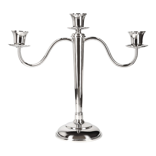 Candelabro 3 luces con baño de niquel