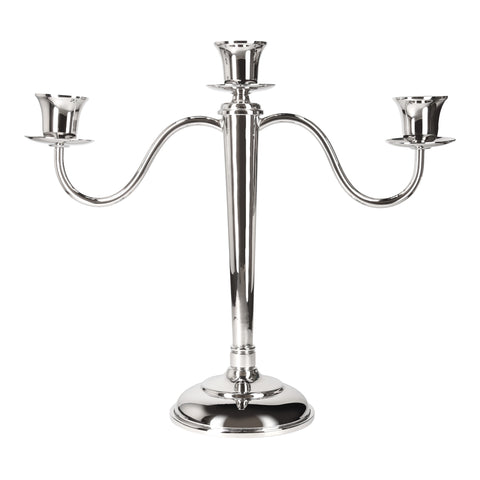 Candelabro 3 luces con baño de niquel