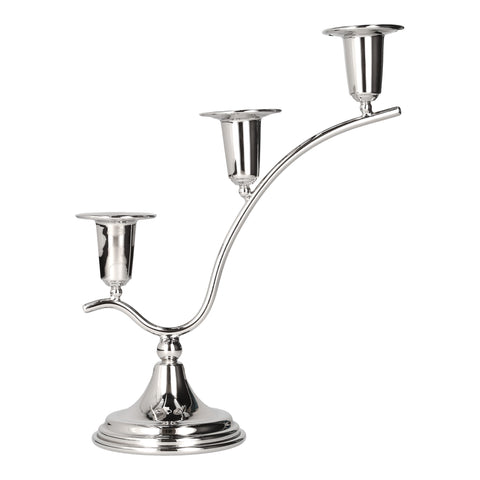 Candelabro 3 luces con baño de niquel
