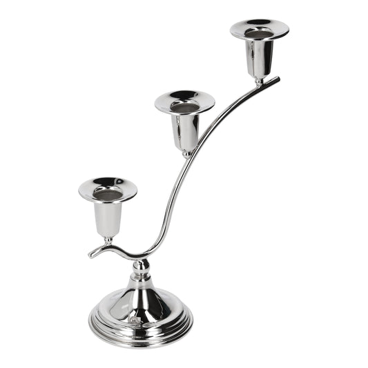 Candelabro 3 luces con baño de niquel