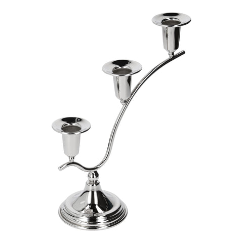 Candelabro 3 luces con baño de niquel