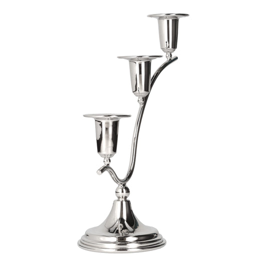 Candelabro 3 luces con baño de niquel