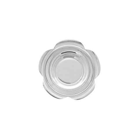 Centro de mesa diseño de flor en baño de plata