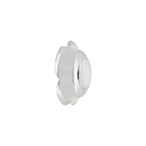 Centro de mesa diseño de flor en baño de plata