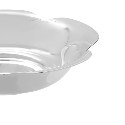Centro de mesa diseño de flor en baño de plata