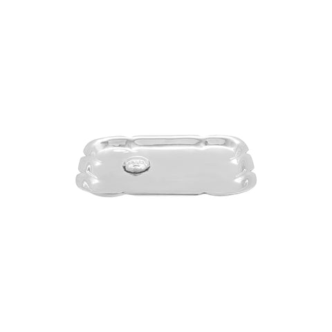 Charola para bolo en baño de plata