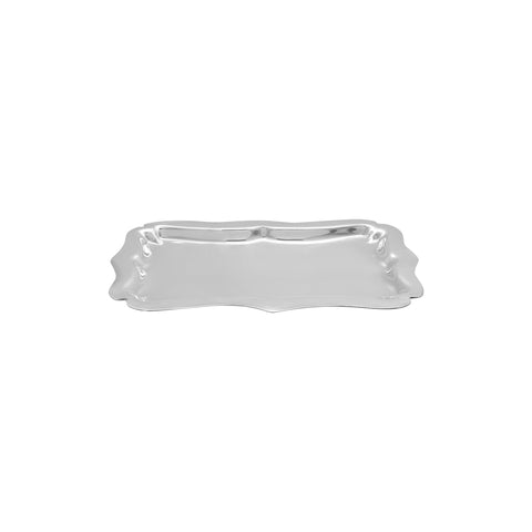 Charola para bolo en baño de plata