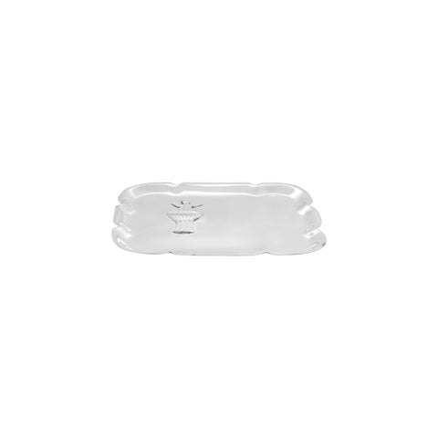 Charola con caliz para bolo en baño de plata