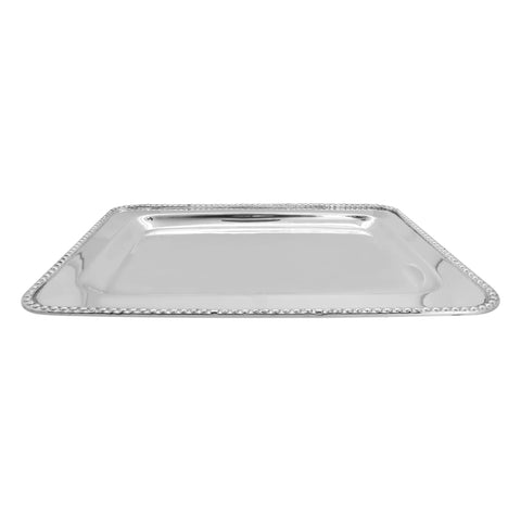 Charola orilla con casquilla en baño de plata