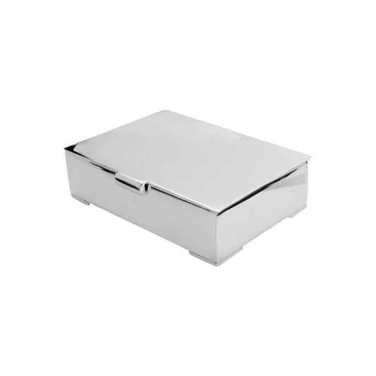 Caja lisa en baño de plata