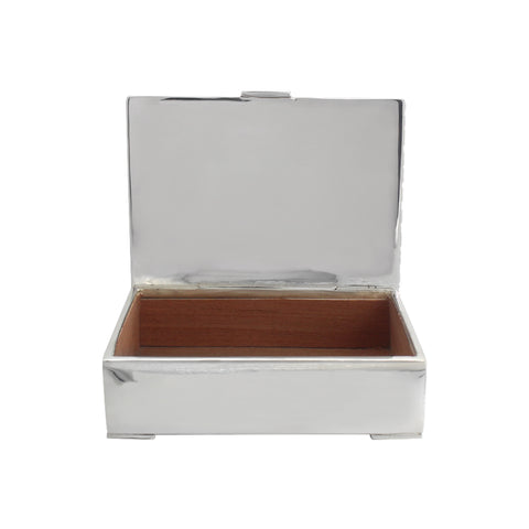 Caja lisa en baño de plata
