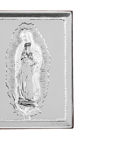 Icono Virgen de Guadalupe en baño de plata