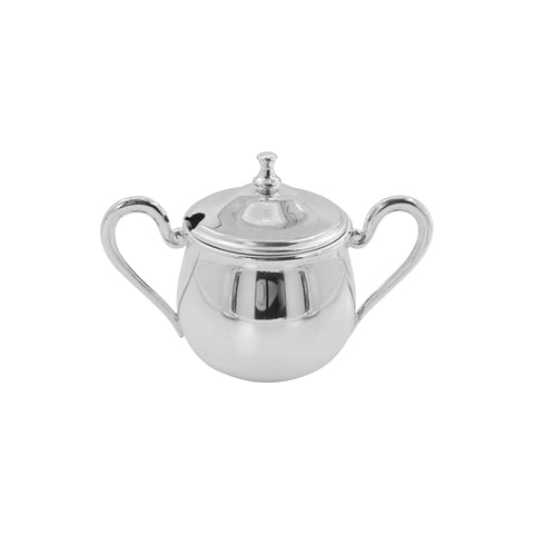 Set cafetera acabado liso en baño de plata