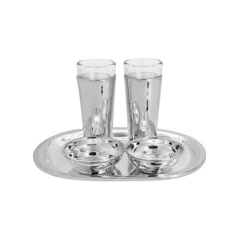 Juego tequilero en baño de plata