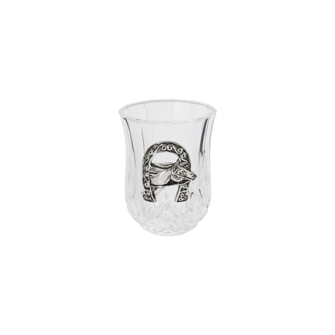 Juego tequilero de caballo en baño de plata