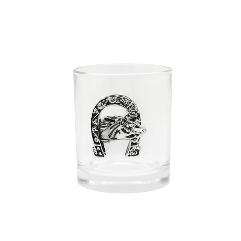 Set de 6 vasos para vodka en cristal con detalles en baño de plata