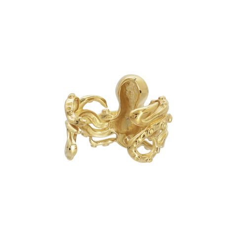 Anillo Pulpo oro 14k con diamantes