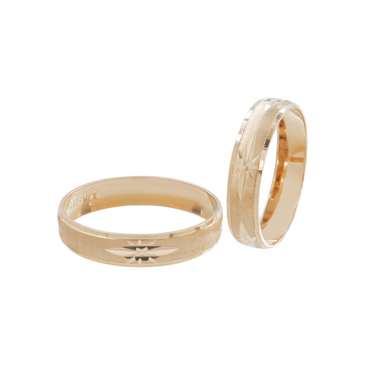 Anillos de matrimonio en oro de 10k Estrella Fugaz