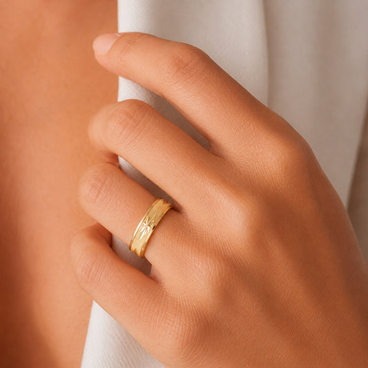 Argollas de matrimonio en oro de 10k Estrella Fugaz