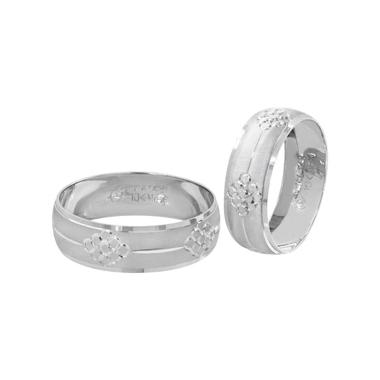 Anillos de matrimonio en oro de 10k Esmerilado Aro