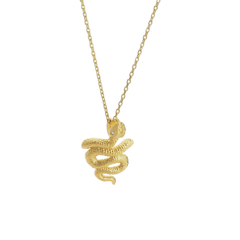 Dije Serpiente oro 14k con diamantes Incluye cadena