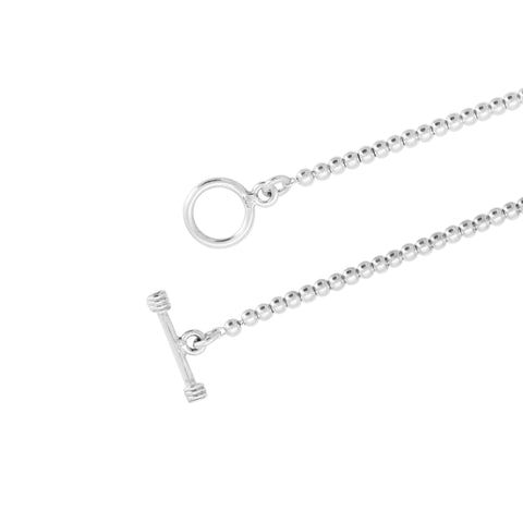 Pulsera casquilla lisa 3mm en plata de ley