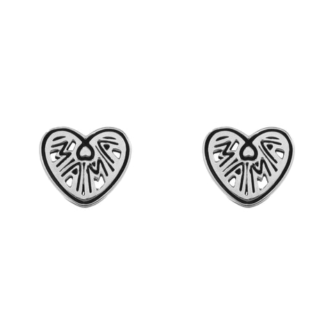 Aretes mamá en plata de ley