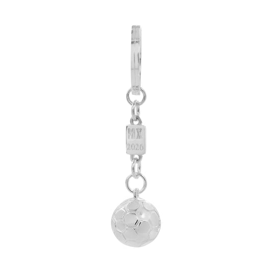 Llavero balón blanco en plata de ley .925